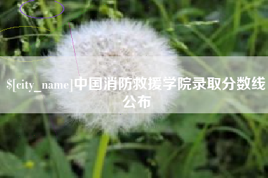 无锡中国消防救援学院录取分数线公布