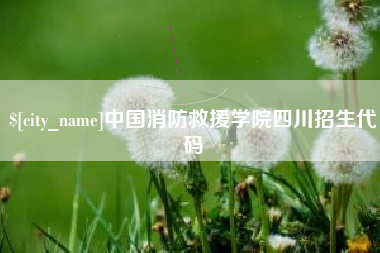 无锡中国消防救援学院四川招生代码