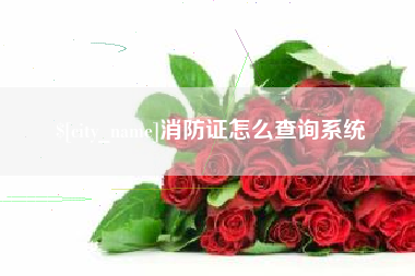无锡消防证怎么查询系统