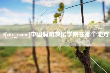 无锡中国消防救援学院在那个地方