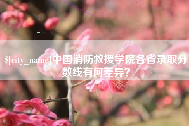 无锡中国消防救援学院各省录取分数线有何差异？