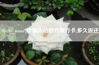 无锡诈骗冻结对方银行卡,多久返还