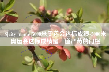 无锡5000米奥运会达标成绩-5000米奥运会达标成绩是一道严苛的门槛