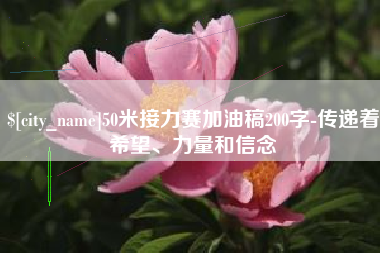 无锡50米接力赛加油稿200字-传递着希望、力量和信念