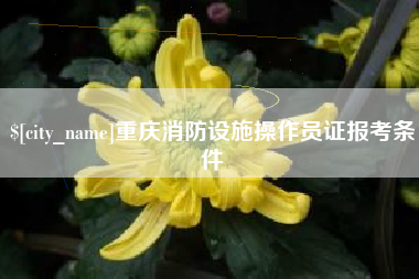无锡重庆消防设施操作员证报考条件