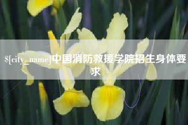 无锡中国消防救援学院招生身体要求