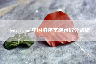 无锡中国消防学院录取分数线