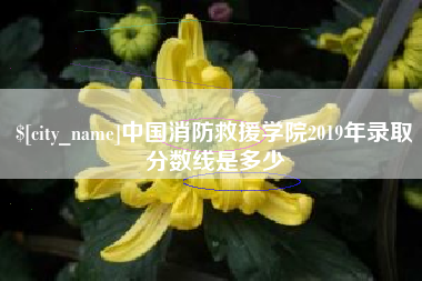 无锡中国消防救援学院2019年录取分数线是多少
