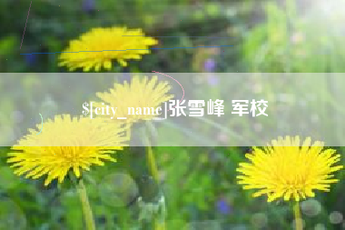 无锡张雪峰 军校