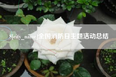 无锡全国消防日主题活动总结