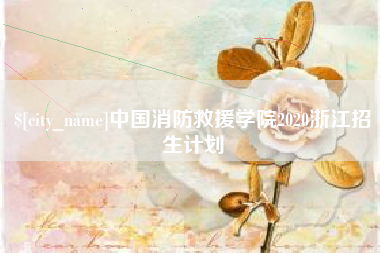 无锡中国消防救援学院2020浙江招生计划