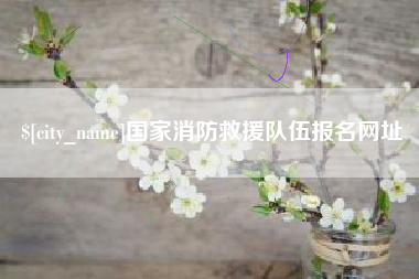 无锡国家消防救援队伍报名网址