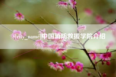 无锡中国消防救援学院介绍