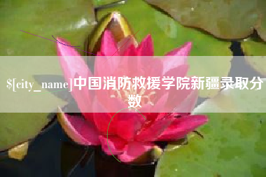 无锡中国消防救援学院新疆录取分数