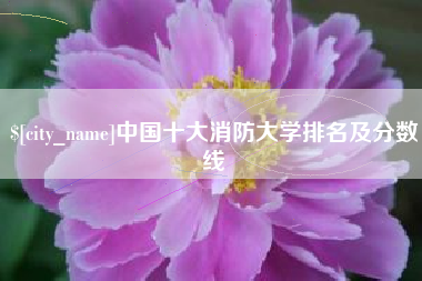 无锡中国十大消防大学排名及分数线