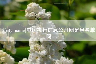 无锡中国执行信息公开网是黑名单吗