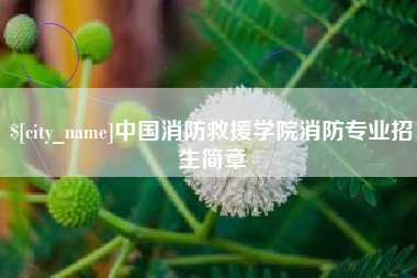 无锡中国消防救援学院消防专业招生简章