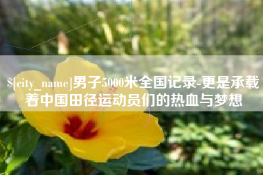 无锡男子5000米全国记录-更是承载着中国田径运动员们的热血与梦想