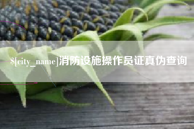 无锡消防设施操作员证真伪查询