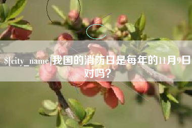 无锡我国的消防日是每年的11月9日对吗？
