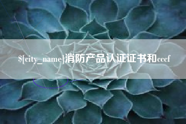无锡消防产品认证证书和cccf