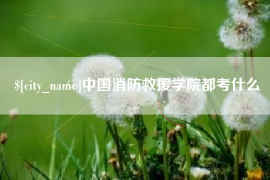 无锡中国消防救援学院都考什么