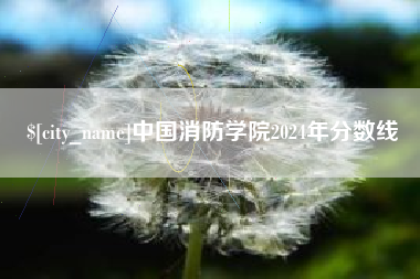 无锡中国消防学院2024年分数线