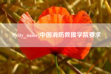无锡中国消防救援学院要求