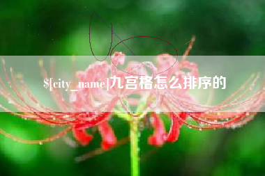 无锡九宫格怎么排序的