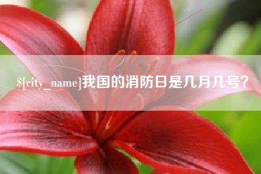 无锡我国的消防日是几月几号？
