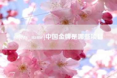 无锡中国金牌是哪些项目